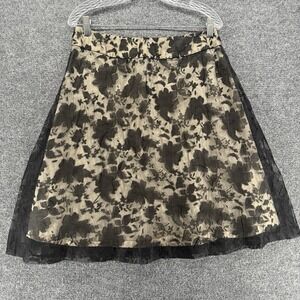 Vintage Apt 9 Skirt Womens 10 Black Mesh Dark Fairycore Whimsigoth Cocktail Prep